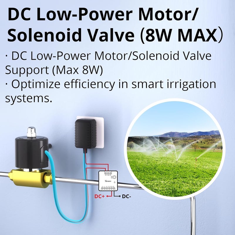 SONOFF مفتاح واي فاي MINI-D الذكي مع Matter، أتمتة المنزل، خرج الاتصال الجاف، يدعم الإدخال AC أو DC، متوافق مع أليكسا وGoogle Home، لأبواب المرآب، الغلايات، محركات DC منخفضة الطاقة/صمامات سولينويد - Image 4